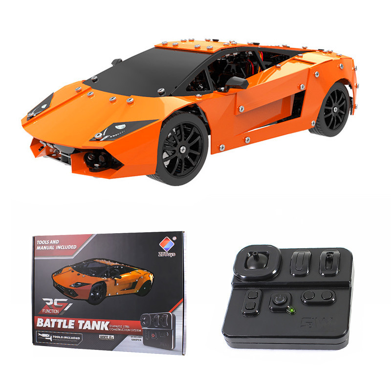 

Конструктор машинка радиоуправляемая ZBToys S-001 Lamborghini Оранжевый на пульте радиоуправлении детские
