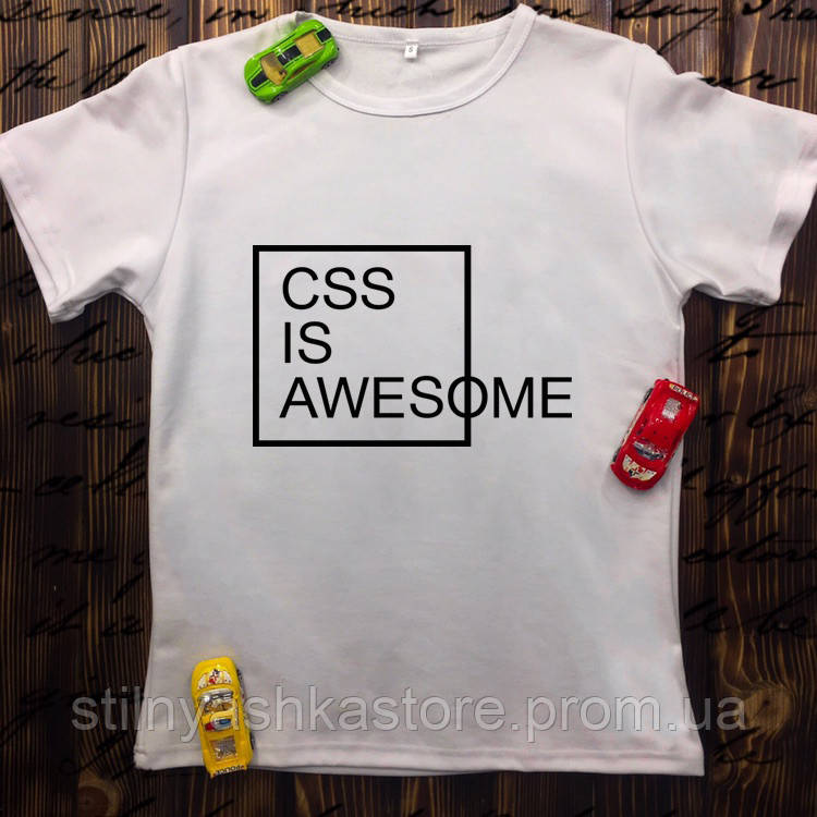 

Мужская футболка с принтом - CSS is awesome