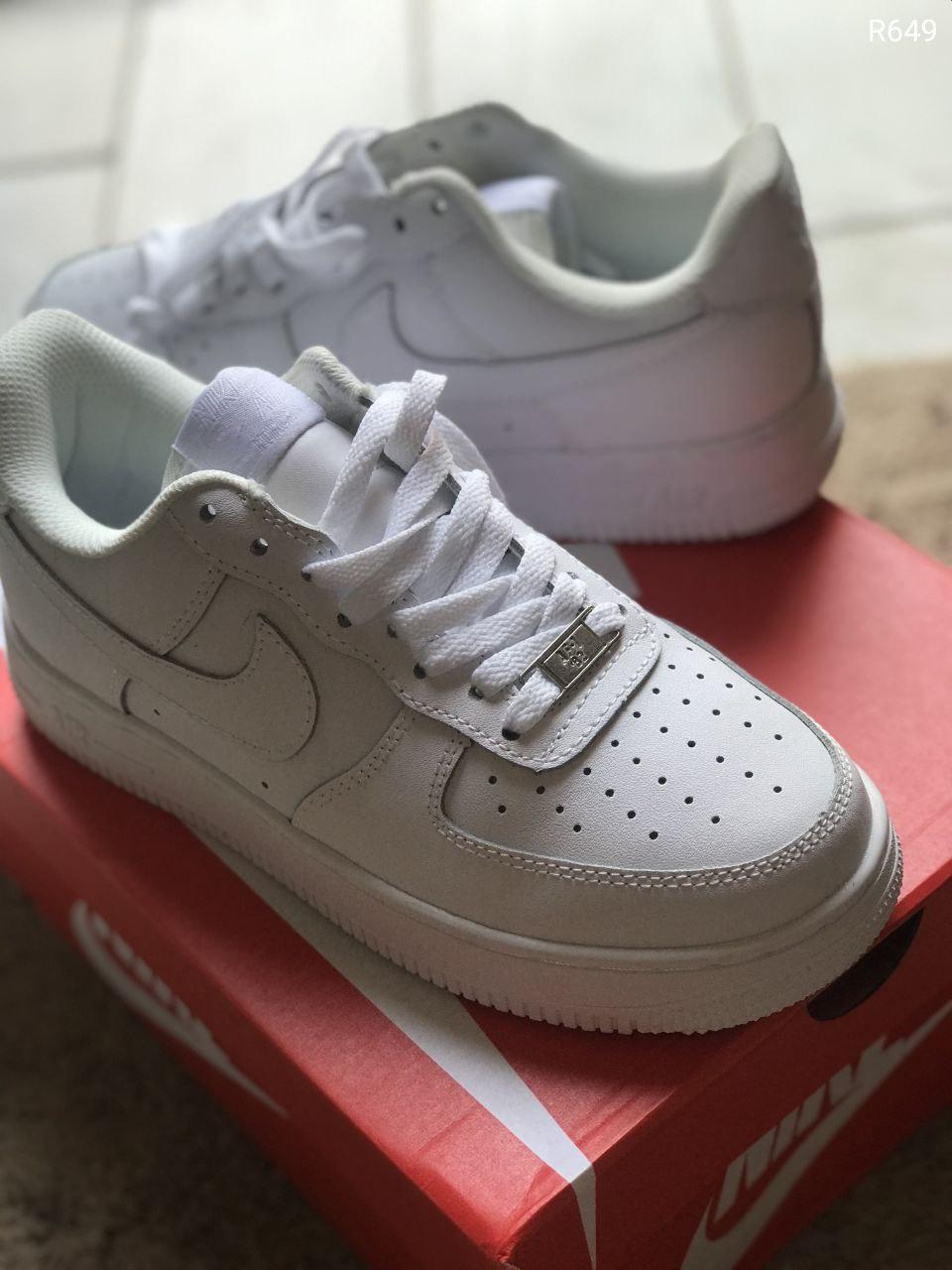 

Air force 1 low white (Топ якість) Жіночі кросівки 38 (24 см), Голубой