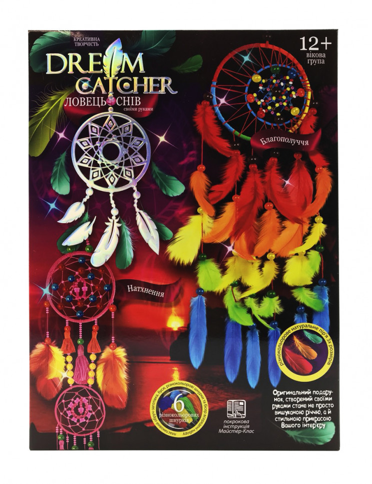 

Набор творчества Ловец снов DREAM CATCHER DRC-01, 6 цветов в наборе