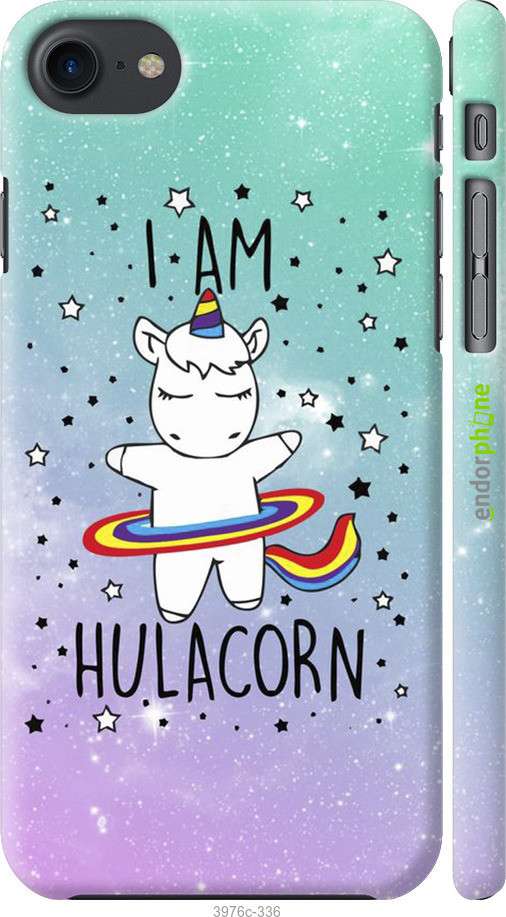 

Чехол на Apple iPhone 8 I'm hulacorn, Голубой