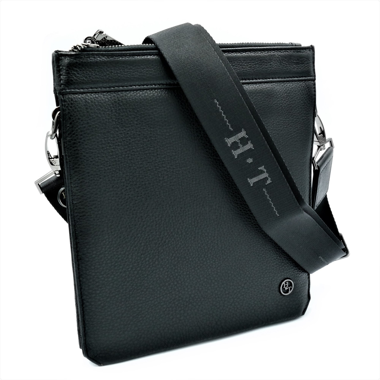 

Мужская кожаная сумка H.T.Leather Чёрного цвета 5367-3, Черный