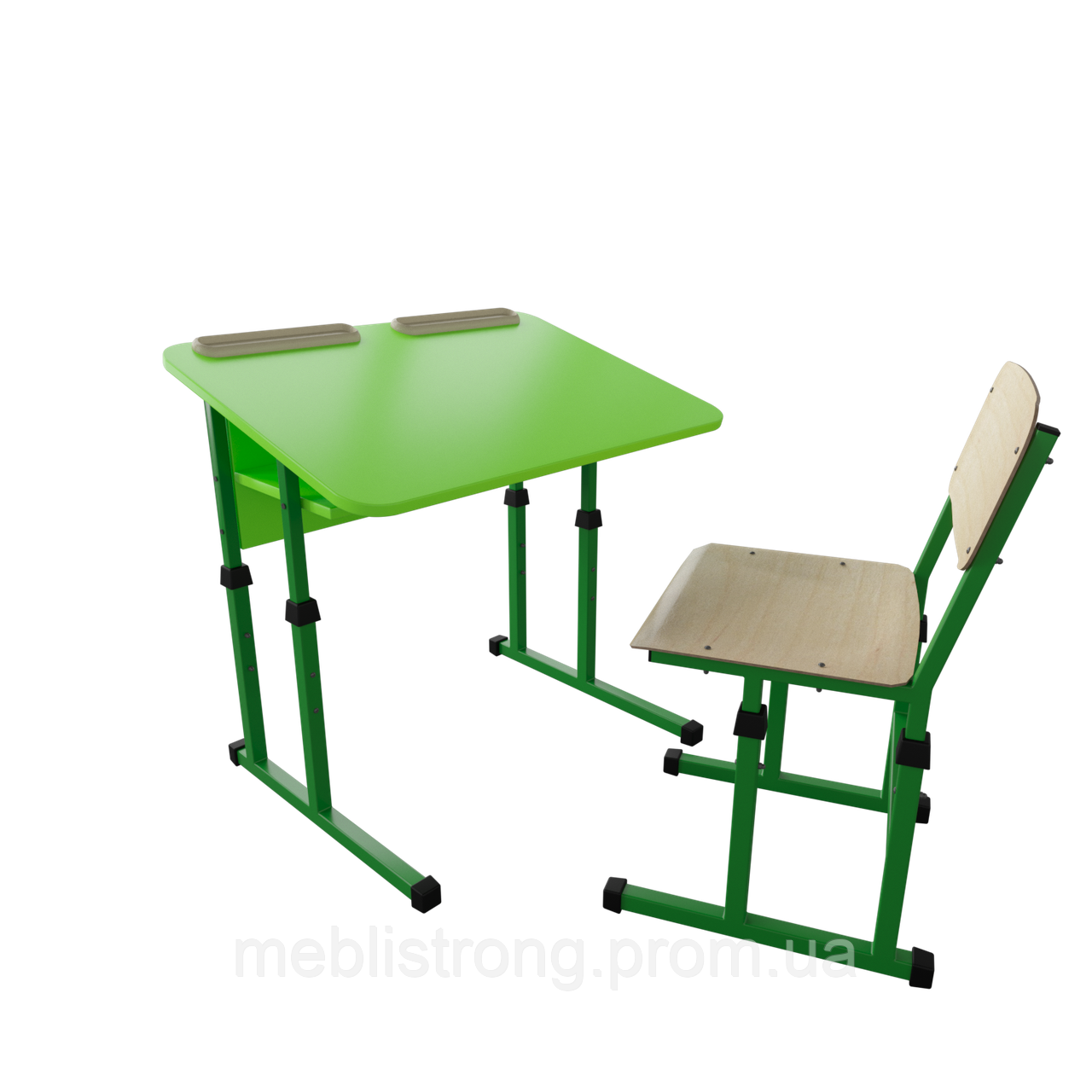 Школьная парта и стул антисколиозные - Школьный комплект 2/4 (Металл-Дизайн)
