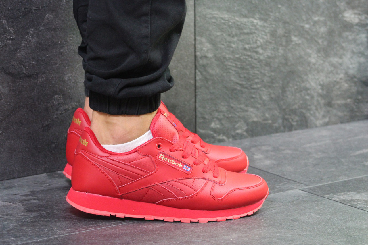 

Мужские кроссовки в стиле Reebok Рибок Classic Red, красные 44 (28,2 см), Красный