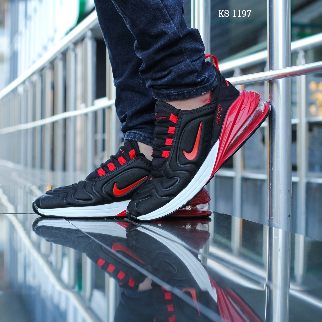 

Мужские кроссовки в стиле Nike Найк Air Max 270, черные с красным 44 (28 см), Черный