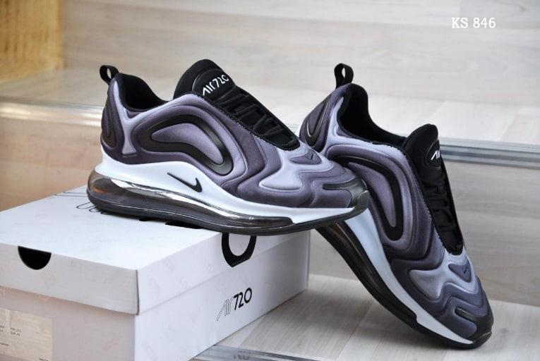 

Мужские кроссовки в стиле Nike Найк Air Max 720овая вставка, серые 41 (26 см), Серый