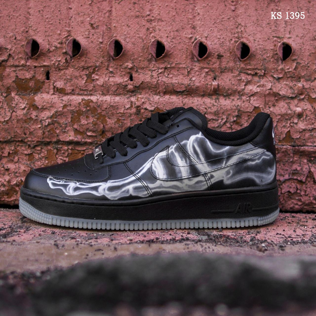 

Мужские кроссовки в стиле Nike Найк Air Force 1 Low Skeleton, натуральна кожа, черные 42 (26,5 см), Черный