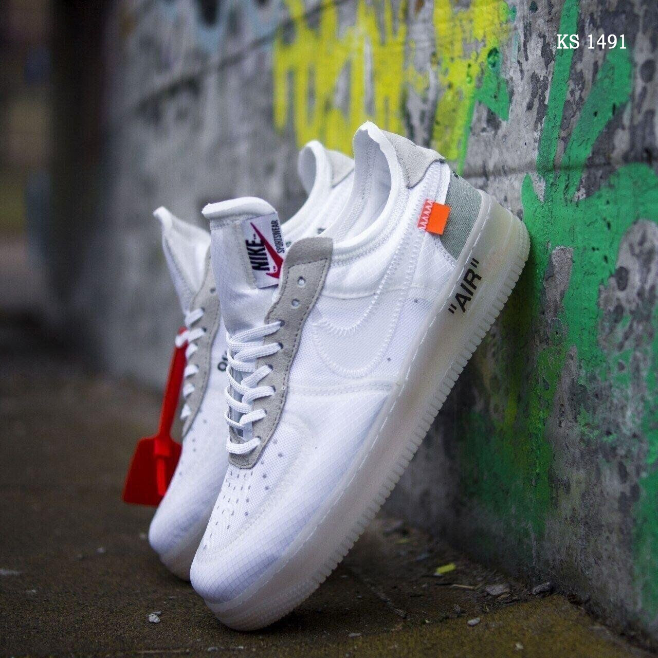 

Мужские кроссовки в стиле Nike Найк Air Force x Off-White, белые 45 (29 см), Белый