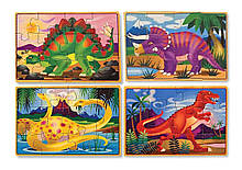 Набір із 4 пазлів в коробці "Динозаври" Melіssa&Doug (MD3791)
