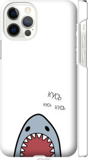 

Чехол на Apple iPhone 12 Акула "4870c-2053-29584", Белый