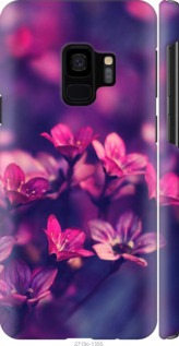 

Силиконовый чехол на телефон Galaxy S9 Пурпурные цветы, Розовый