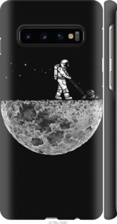 

Силиконовый чехол на телефон Galaxy S10 Moon in dark, Белый