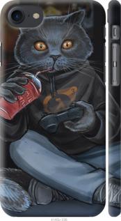 

Чехол на Apple iPhone 8 gamer cat "4140c-1031-29584", Оранжевый