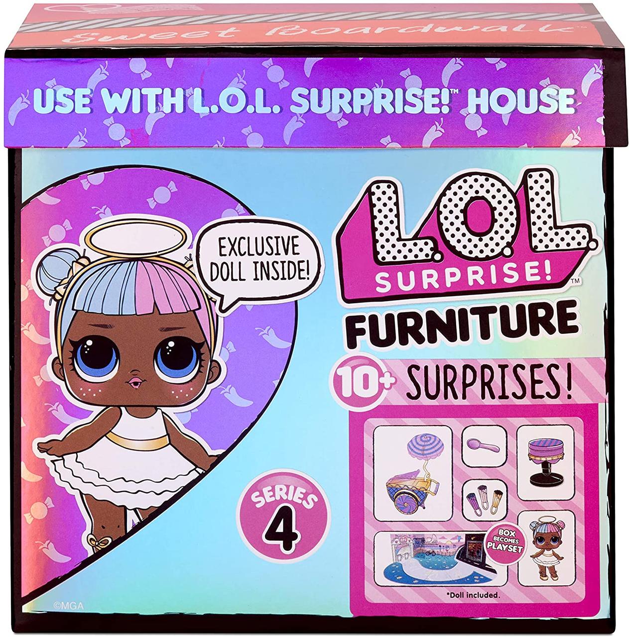 Игровой набор ЛОЛ Леди-Сахар с тележкой сладостей Оригинал LOL Surprise Furniture Sweet Boardwalk (572626)
