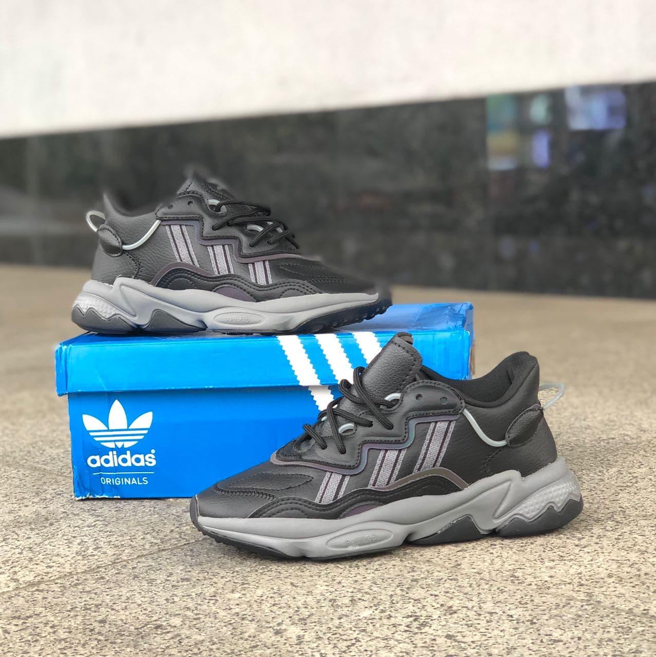 

Мужские кроссовки Adidas Ozweego Adiprene Black Grey / Адидас Озвиго Черные Серые 44, Черный