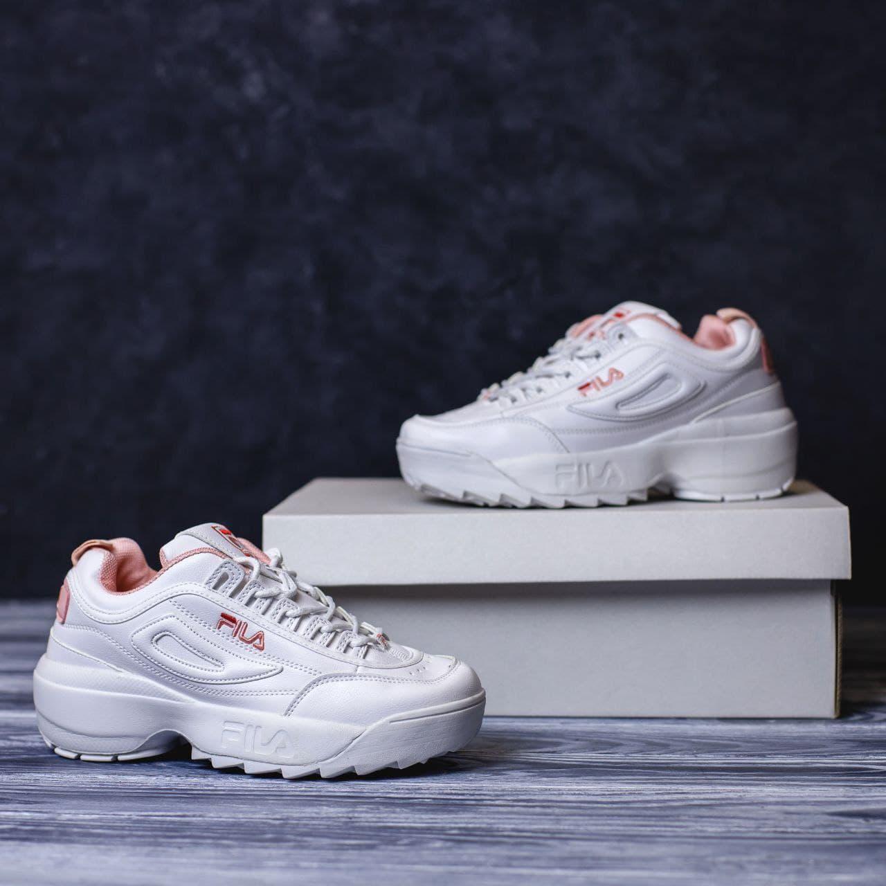 

Fila Disruptor White Pink / Фила Дисраптор Белые Розовые Женские 40, Разные цвета