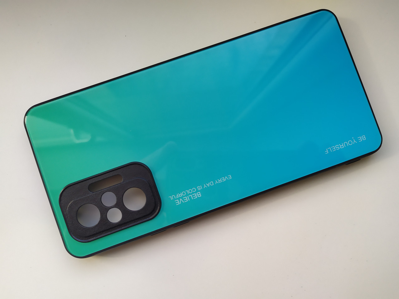 

Чехол градиент стеклянный для Xiaomi Redmi Note 10 pro, Салатовый