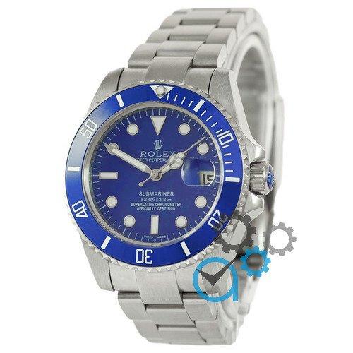 

Часы мужские на руку Rolex Submariner AAA Date Silver-Blue