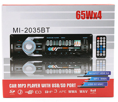 

Автомагнитола MP3 2035 BT ISO+BT, Bluetooth+USB+SD+AUX