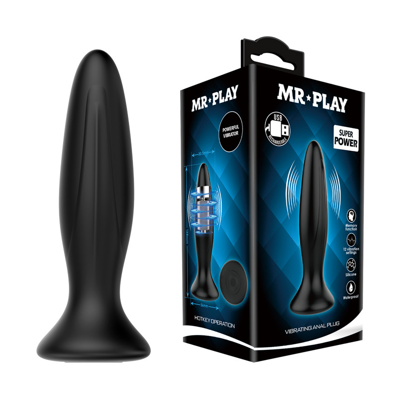 

Анальна пробка - Mr.Play Vibrating Butt Plug Black