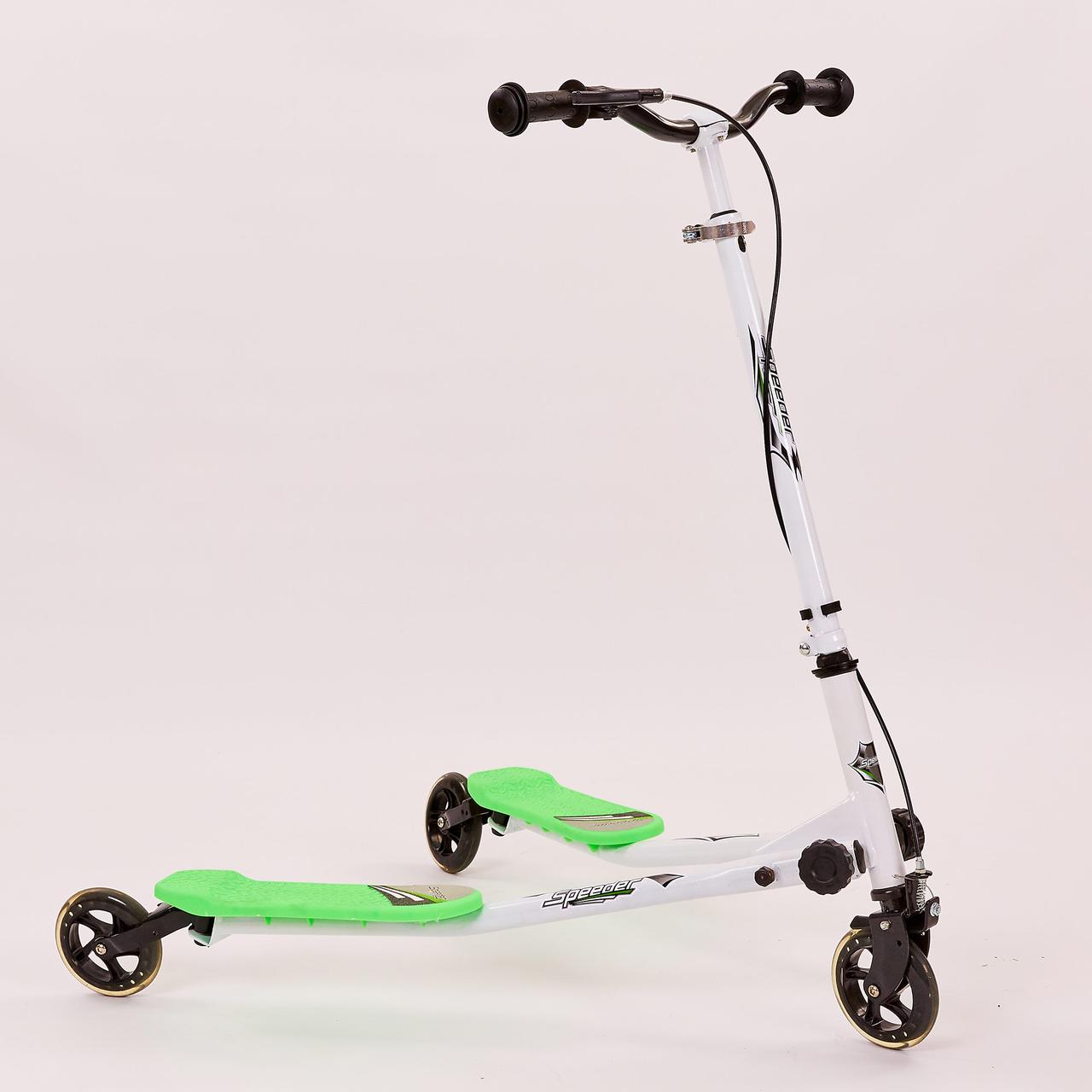 

Самокат-трайк planeta-sport TRIKKE SPEEDER 3-х кол. складной WH-25 Бело-салатовый, Белый с салатовым