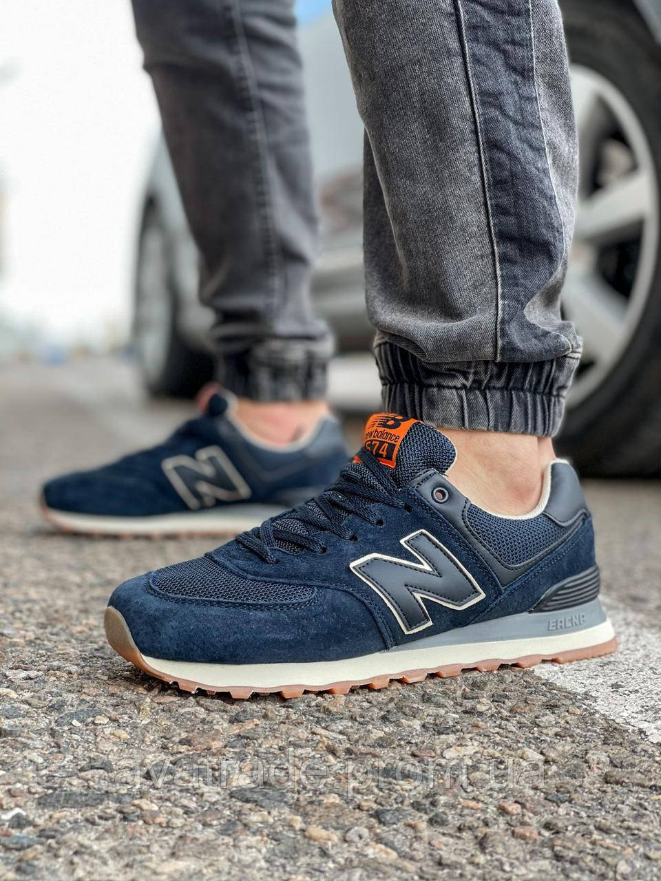 

Кроссовки мужские 18032, New Balance 574, темно-синие, [ 41 43 45 ] р. 41-26,5см., Темно-синий