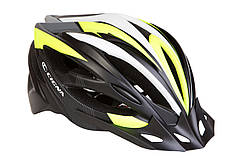 Шлем велосипедный с козырьком CIGNA WT-068 черно-красный (черно-бело-салатный)