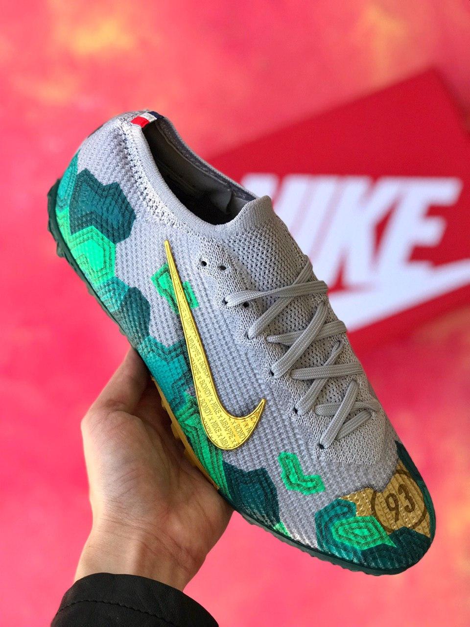 

Сороконожки Килиана Мбаппе Nike Mercurial Superfly 7/найк меркуриал суперфлай/бампы, Зеленый