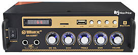 Усилитель звука MAX SN-838BT MP3 FM Bluetooth Black/Gold (4004)