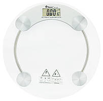 Весы напольные стеклянные Domotec MS-2003A (круглые) на 180 кг с термометром (0376)