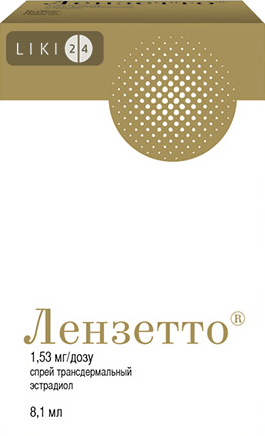 

ЛЕНЗЕТТО, Gedeon Richter уп. №1 спрей трансдермальный 1,53 мг/доза фл. стекл., 56 доз