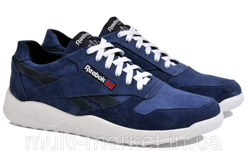 

Кроссовки Reebok Blue замша 46 47 48 49 50 48, Синий