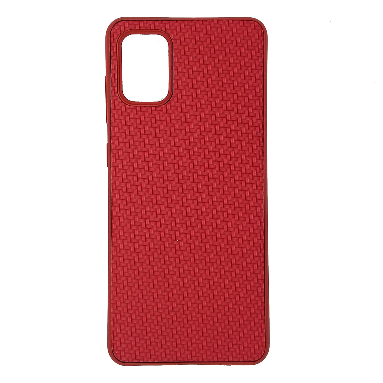 

Чехол для Samsung A31 / A315 силиконовый противоударный Carbon Case красный