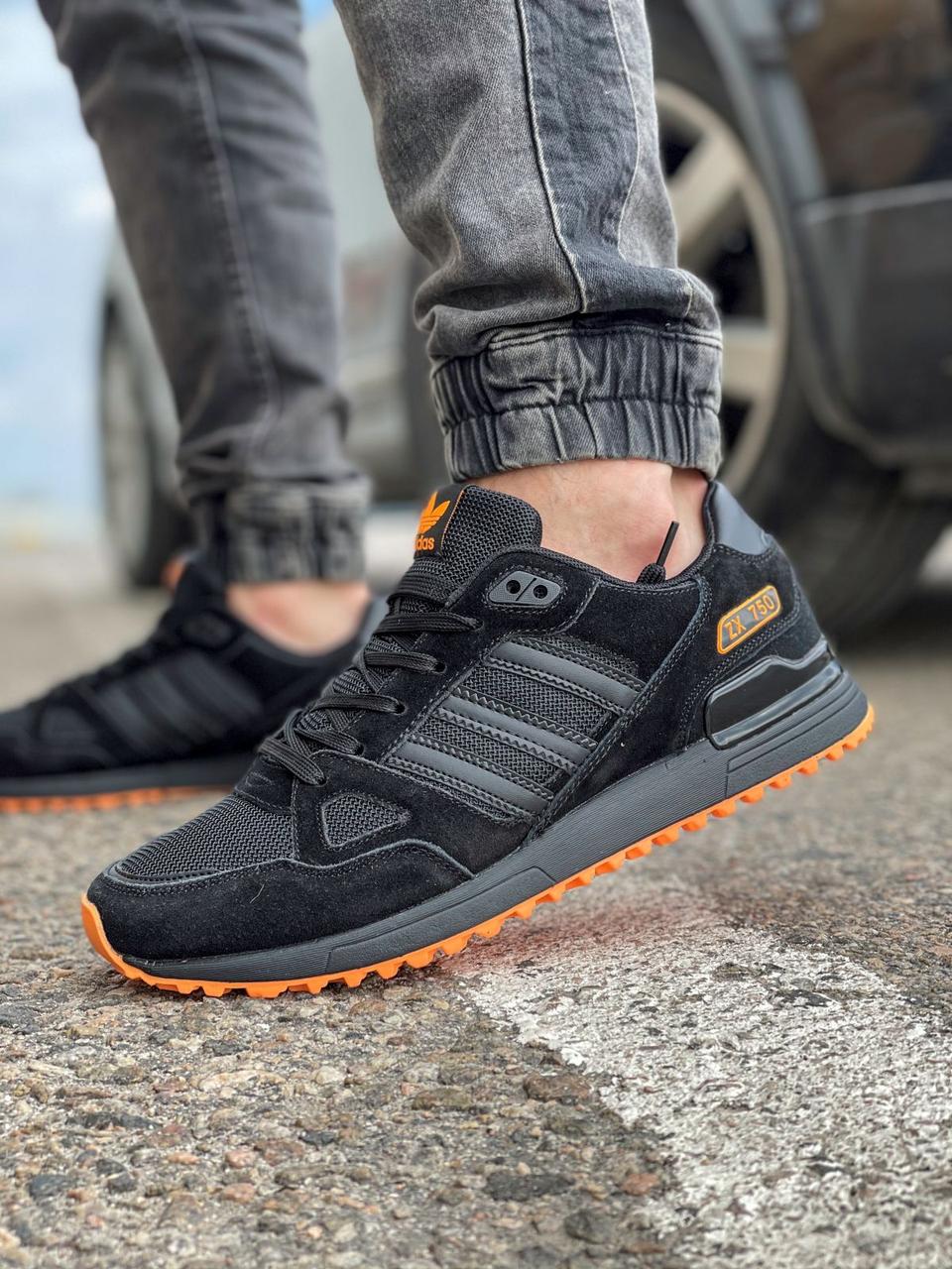 

Кроссовки мужские 18163, Adidas ZX 750, черные, [ 41 44 45 46 ] р. 41-26,5см. 46, Черный