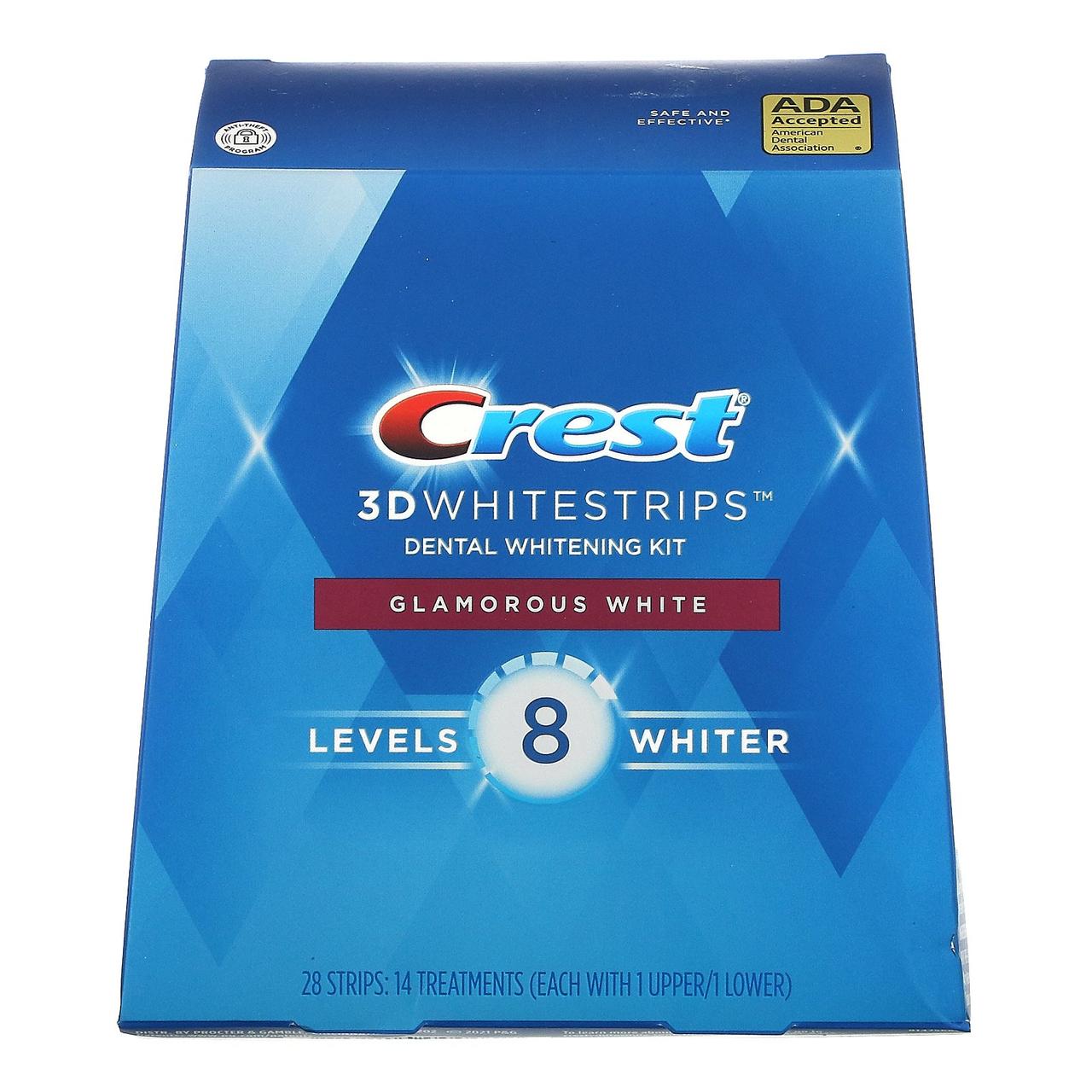 

Crest, 3D Whitestrips, Dental Whitening Kit, Glamorous White, 28 Strips оригинал