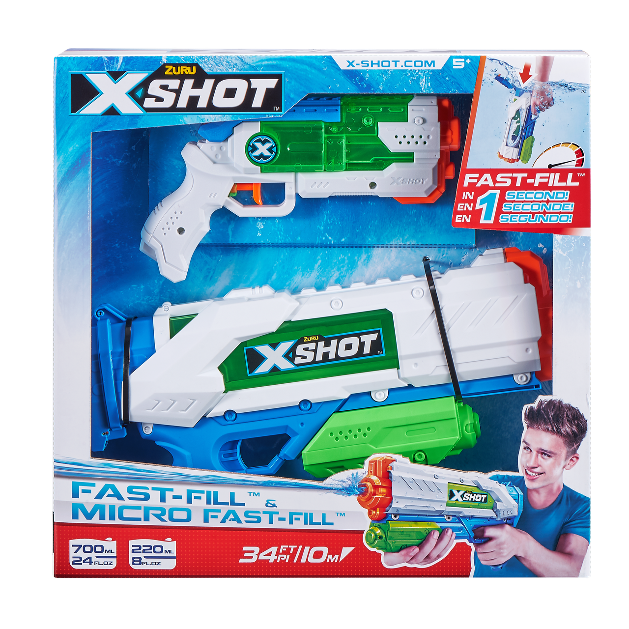 

Набор водных бластеров Zuru X-Shot Fast Fill Medium And Small