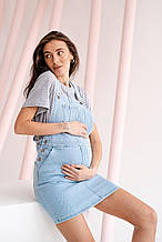 Джинсовий сарафан для вагітних 4303491 блакитний