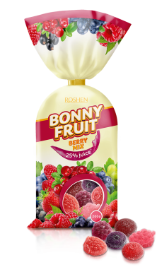 Цукерки желейні Roshen Bonny-fruit berry mix 200 г