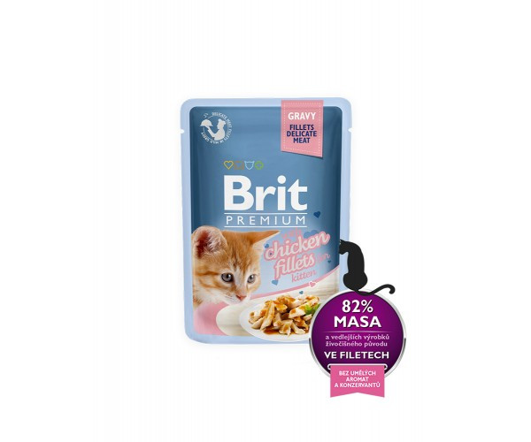 

Brit Premium Cat pouch 85 g филе курицы в соусе д/котят Упаковка (24 шт)