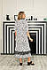 Жіноче літнє плаття-сорочка,тканина штапель, р-р 48,50,52,54,56,58 біле ,візерунок, фото 4
