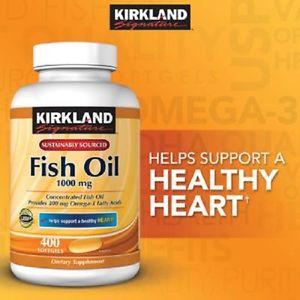 

Омега 3 рыбий жир Сердечно Сосудистая Kirkland-Fish-Oil -1000-mg- Softgels 400