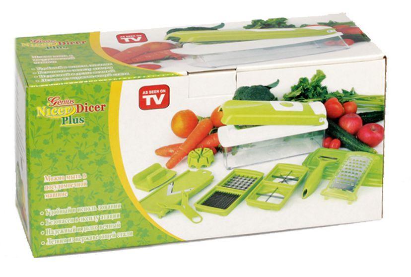 

Овощерезка Nicer Dicer Plus 10 в 1, измельчитель продуктов Найсер Дайсер Плюс, овощерезка найсер дайсер плюс яйцерезка, Зелёный