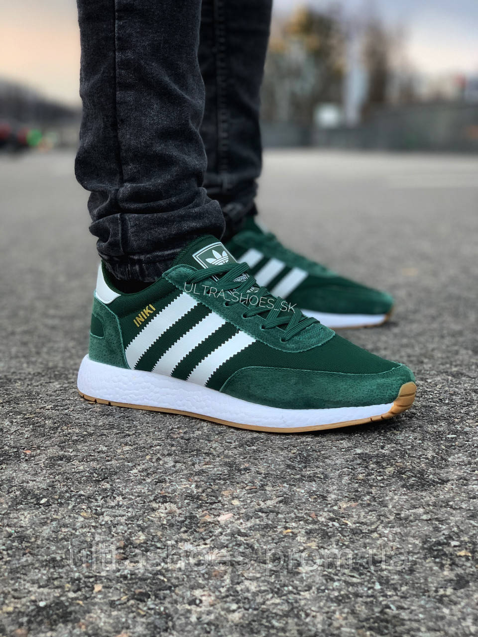 

Adidas iniki кроссовки летние мужские зелёные, размеры 41-46