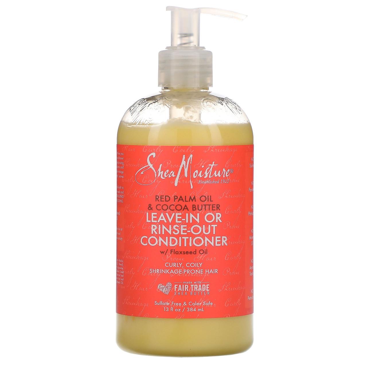 

SheaMoisture, Leave-In Or Rinse-Out Conditioner, Red Palm Oil & Cocoa Butter, 13 fl oz (384 ml) оригинал