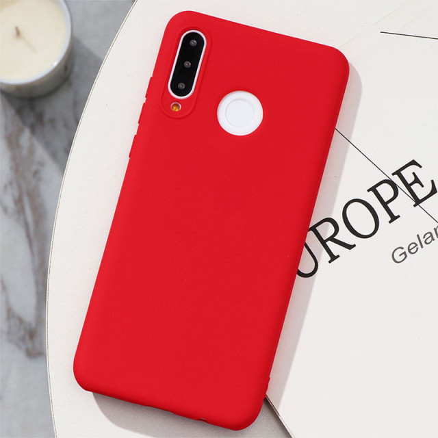 

Силиконовый чехол для Huawei P30 красный