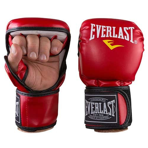 

Перчатки для единоборств красные Everlast MMA-415 размер  SKL11-289667, Красный