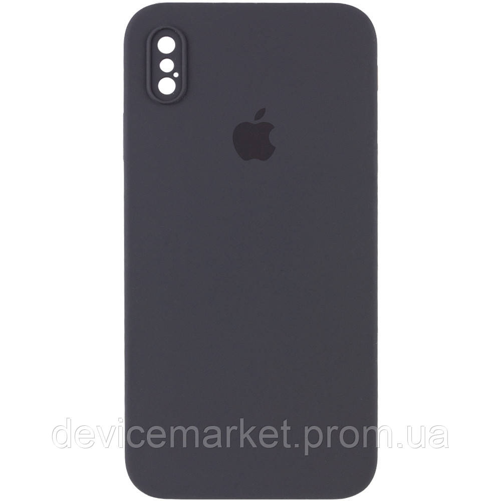 

Чехол Silicone Case Square Full Camera Protective для Apple iPhone XS (5.8") Серый / Dark Gray