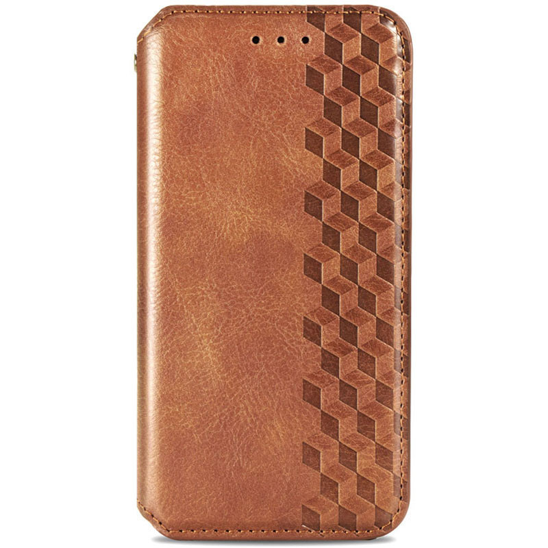 

Кожаный чехол на / для Samsung Galaxy A12 книжка, бампер, накладка GETMAN Cubic (PU), Коричневый