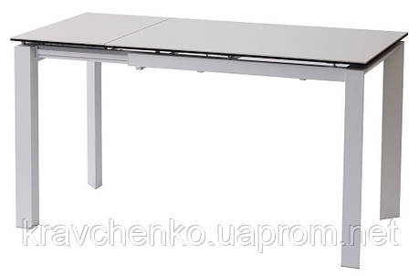 Керамічний розсувний, прямокутний стіл BRIGHT PURE WHITE 102-142 див. білий., фото 2