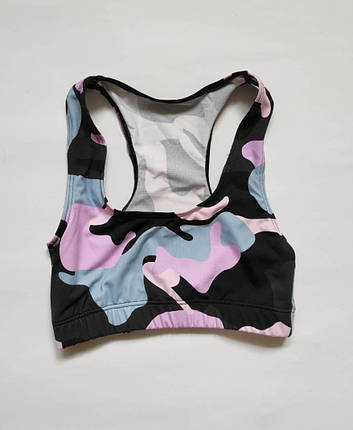 Спортивный детский цветной топ для девочки Черный  на объем  от 60 до 70 см Черный + розовый, фото 2